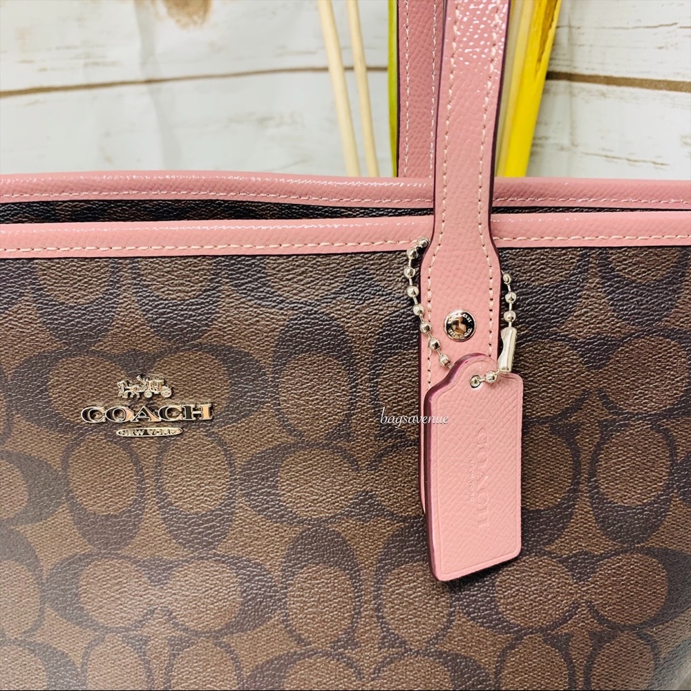 Coach brown dusty rose pink tote NWT - Picture 4 of 8